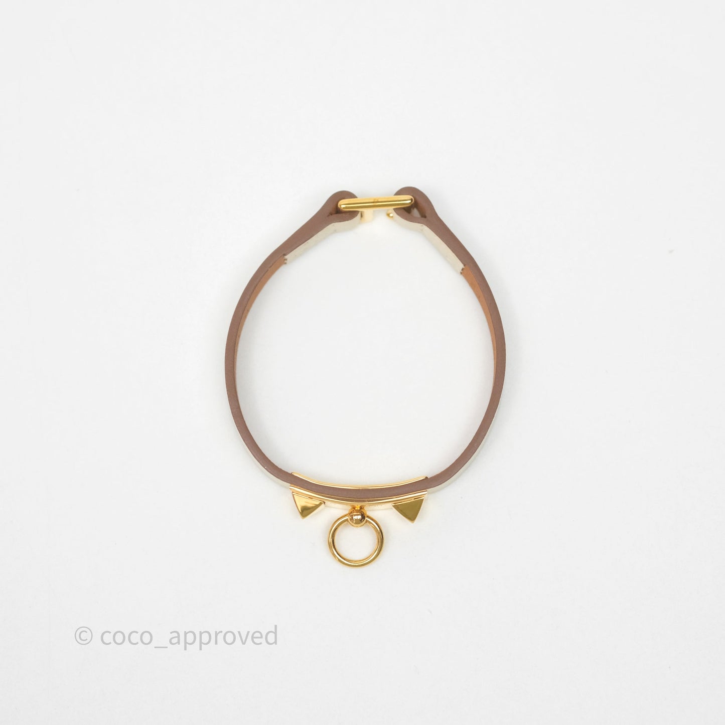 Hermès Rivale Mini Bracelet Nata Swift Gold Hardware