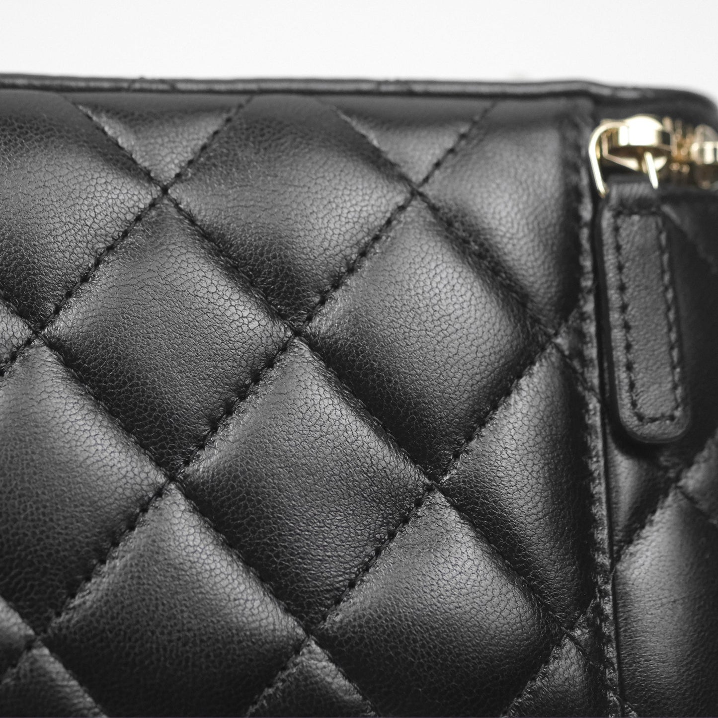 Chanel All Slide Vanity with Adjustable Chain Black Lambskin Aged Gold Hardware