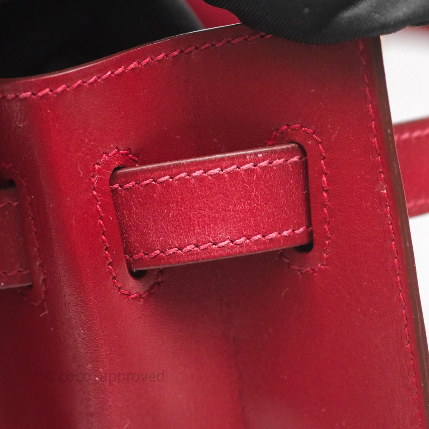 Hermès Vintage Kelly 32 Sellier Rouge Hermes 55 Box Leather Gold Hardware