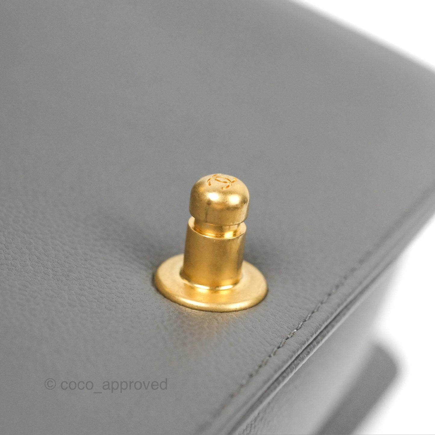 Chanel Small Boy Dark Grey Caviar Aged Gold Hardware