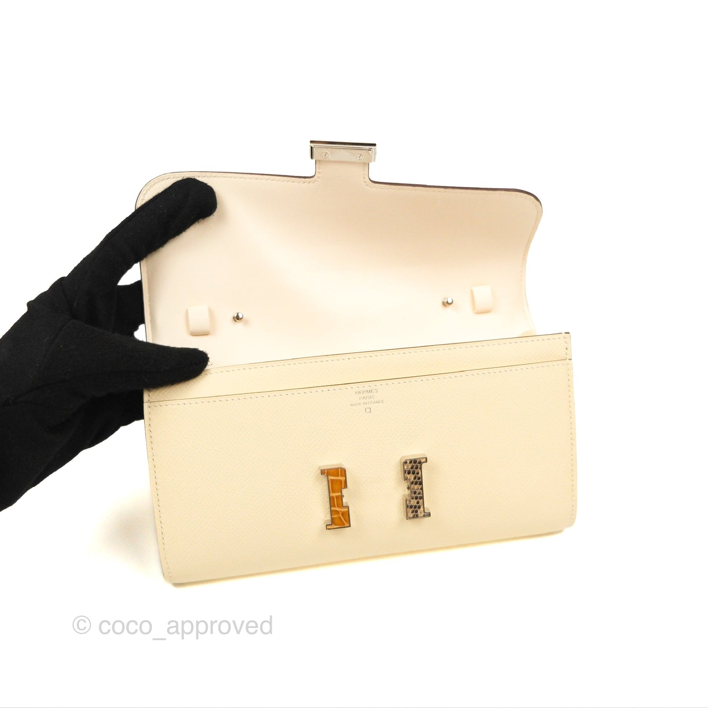 Hermès Constance Long To Go Wallet Nata Epsom Tabac Cam/ Beige Sar/ Ombre Alligator Missi