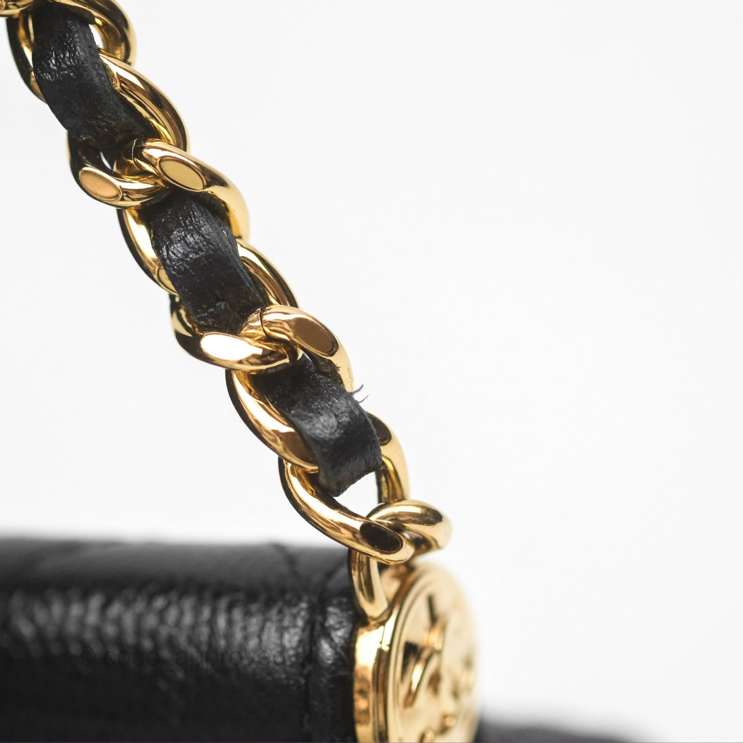 Chanel Clutch with Chain Black Caviar Gold Hardware 22K