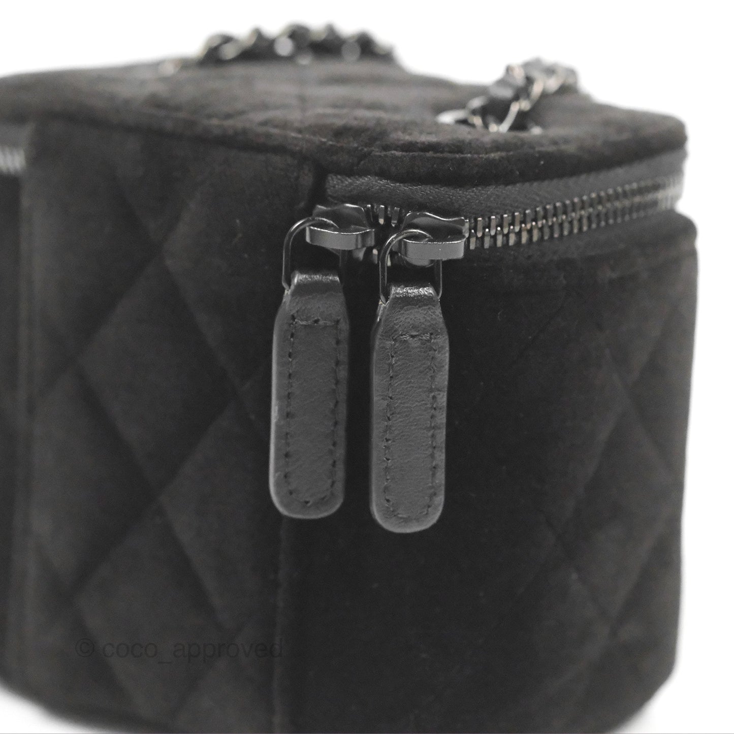Chanel Mini Vanity with Classic Chain Black Velvet Black Hardware