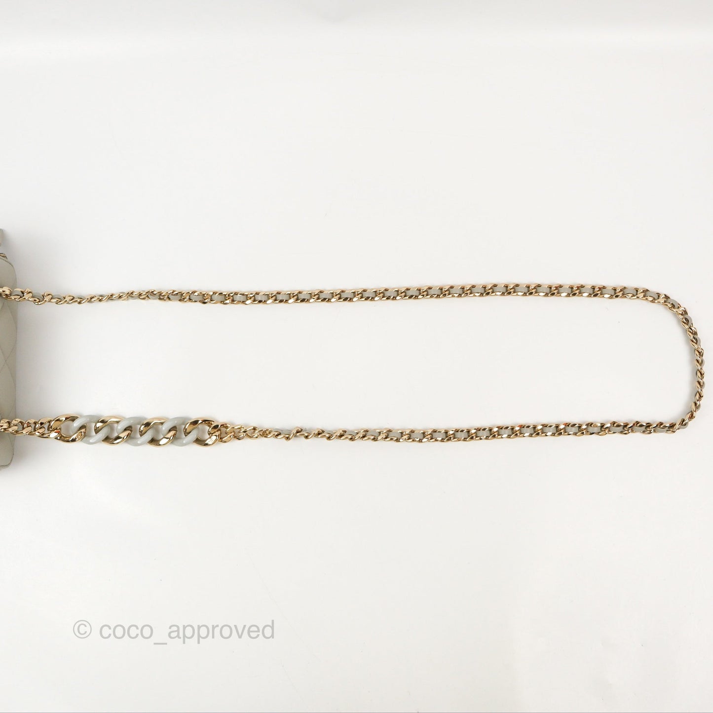Chanel Vanity with Resin Chain Grey Lambskin Gold Hardware