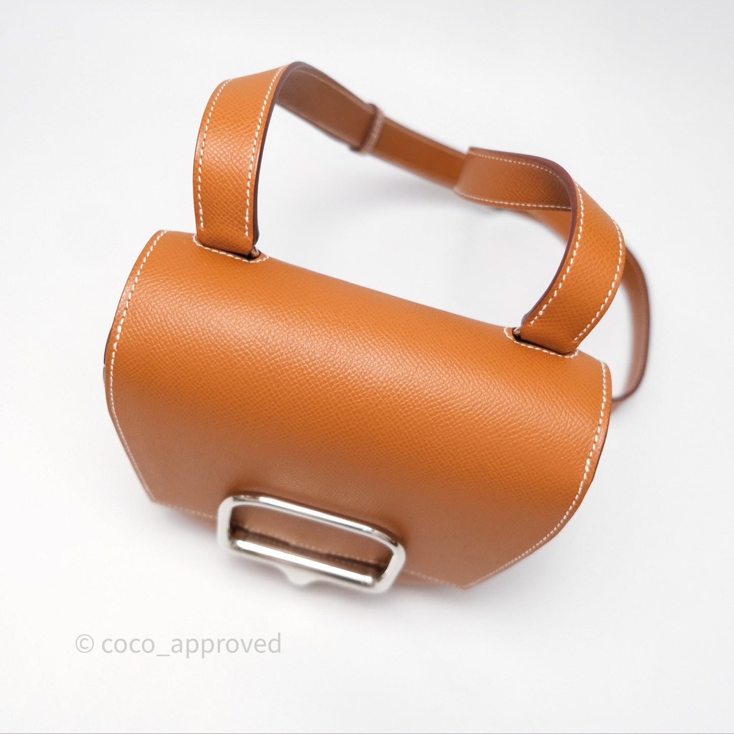 Hermès Della Cavalleria Mini Bag Gold 37 Epsom Palladium Hardware