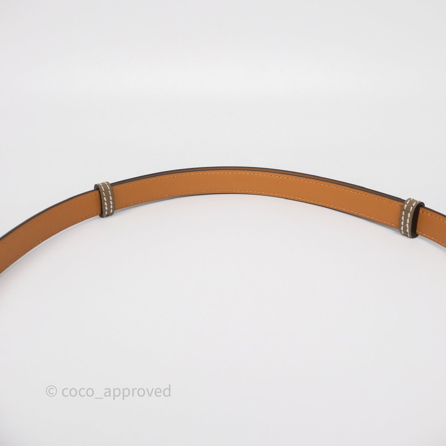Hermès Kelly Buckle Belt Etoupe Epsom Gold Hardware