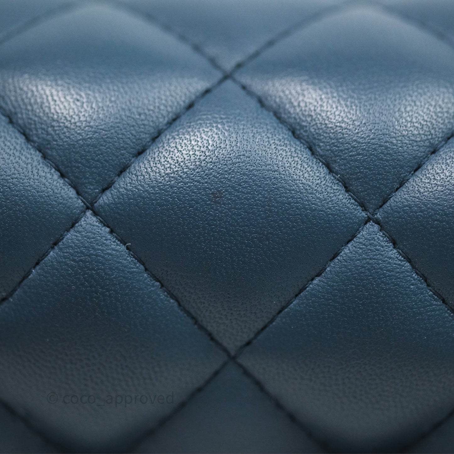 Chanel Quilted Mini Rectangular Navy Lambskin Silver Hardware