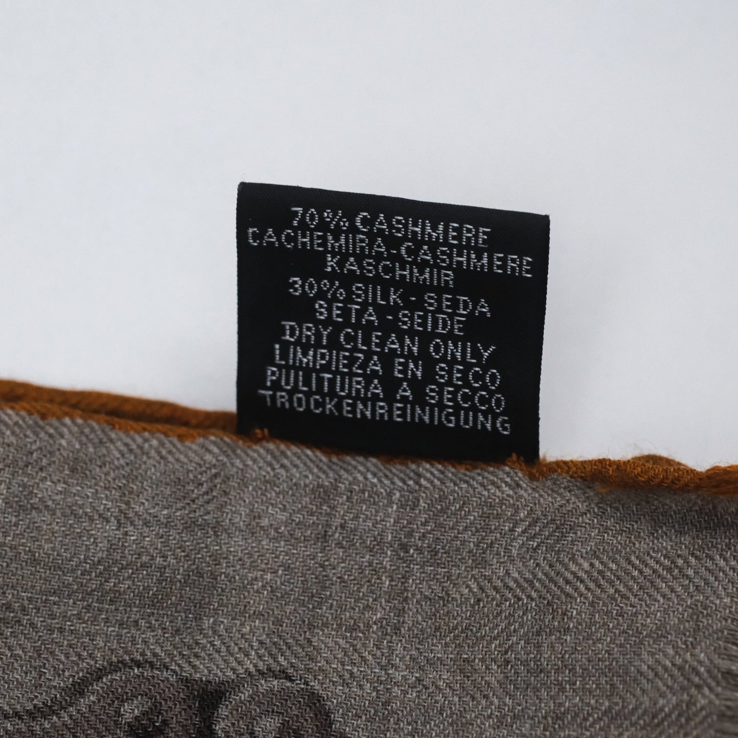 Hermès Cheval Dechaine Rectangle Scarf Etoupe/ Taupe