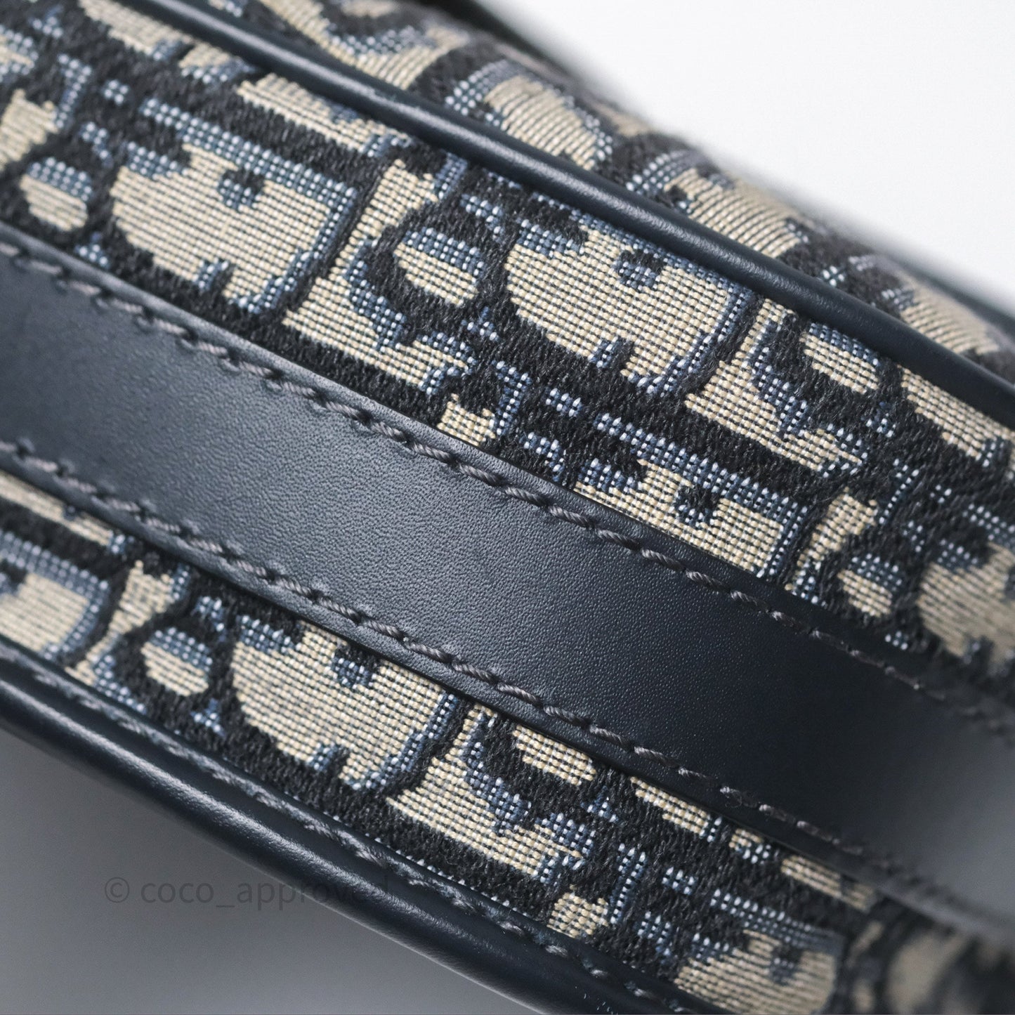 Christian Dior Medium Bobby Bag Blue Oblique Jacquard Canvas