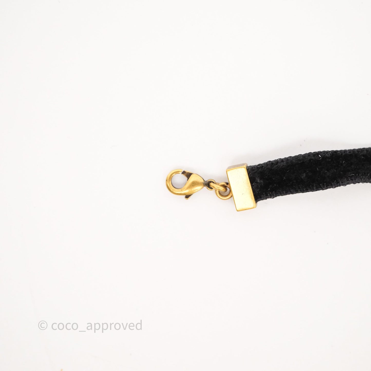 Christian Dior Pearl Logo Choker Black