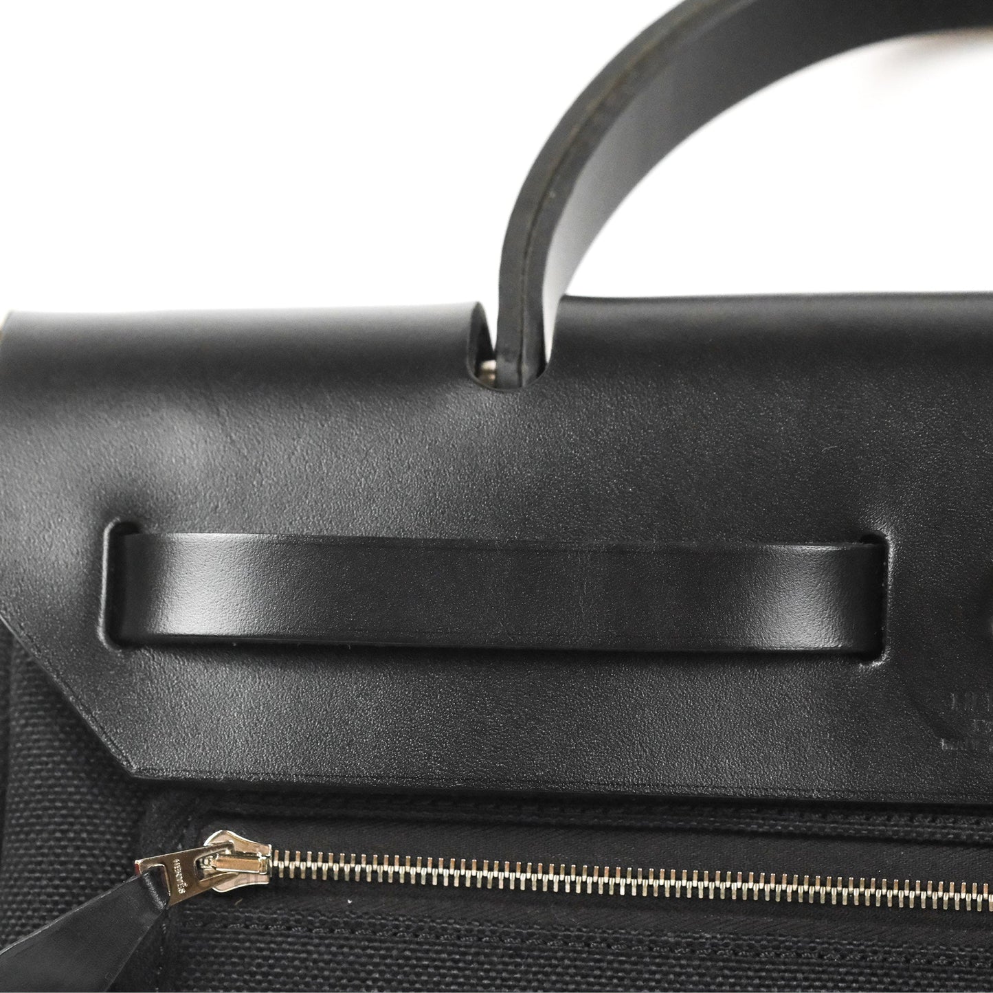 Hermès Herbag Zip 31 Retourne Black Canvas Palladium Hardware