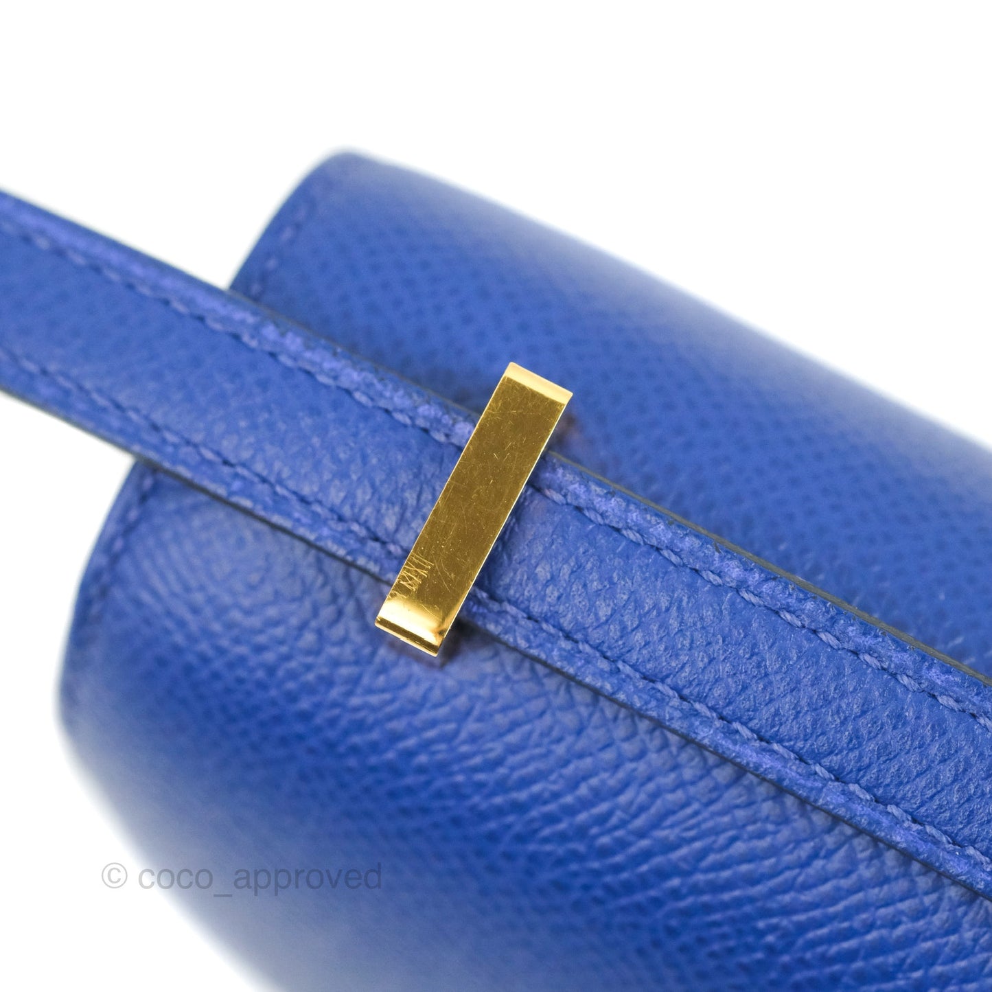 Hermès Constance Mini 18cm Bleu Electric Epsom Gold Hardware