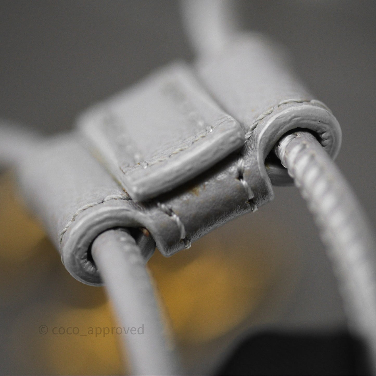 Chanel Drawstring Bucket Bag Grey Grained Calfskin Aged Gold Hardware