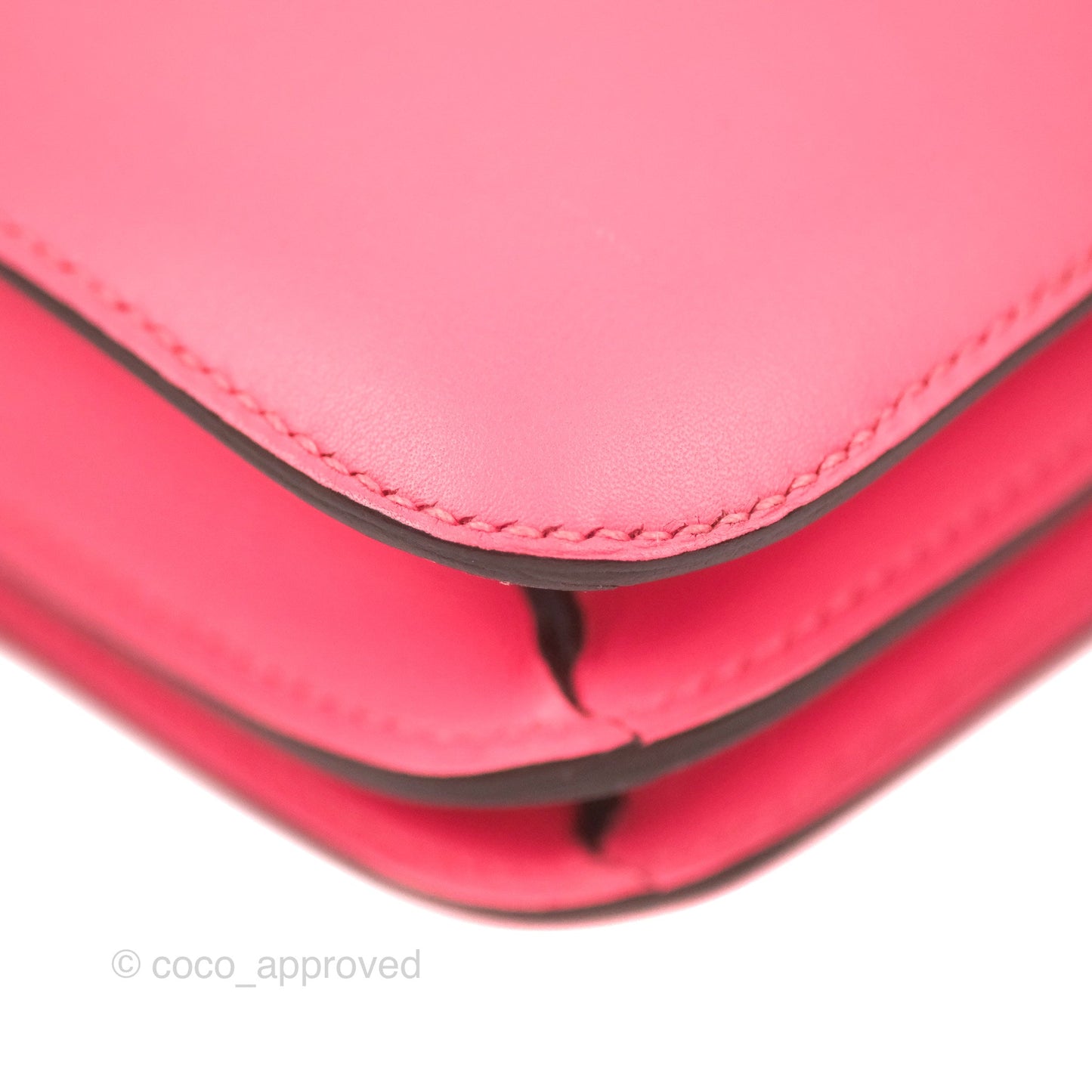 Hermès Constance Mini 18cm Rose Azalee Swift Palladium Hardware
