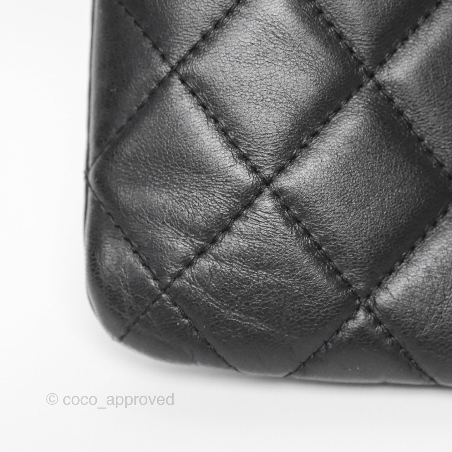 Chanel Flap O Case Clutch Black Lambskin Silver Hardware