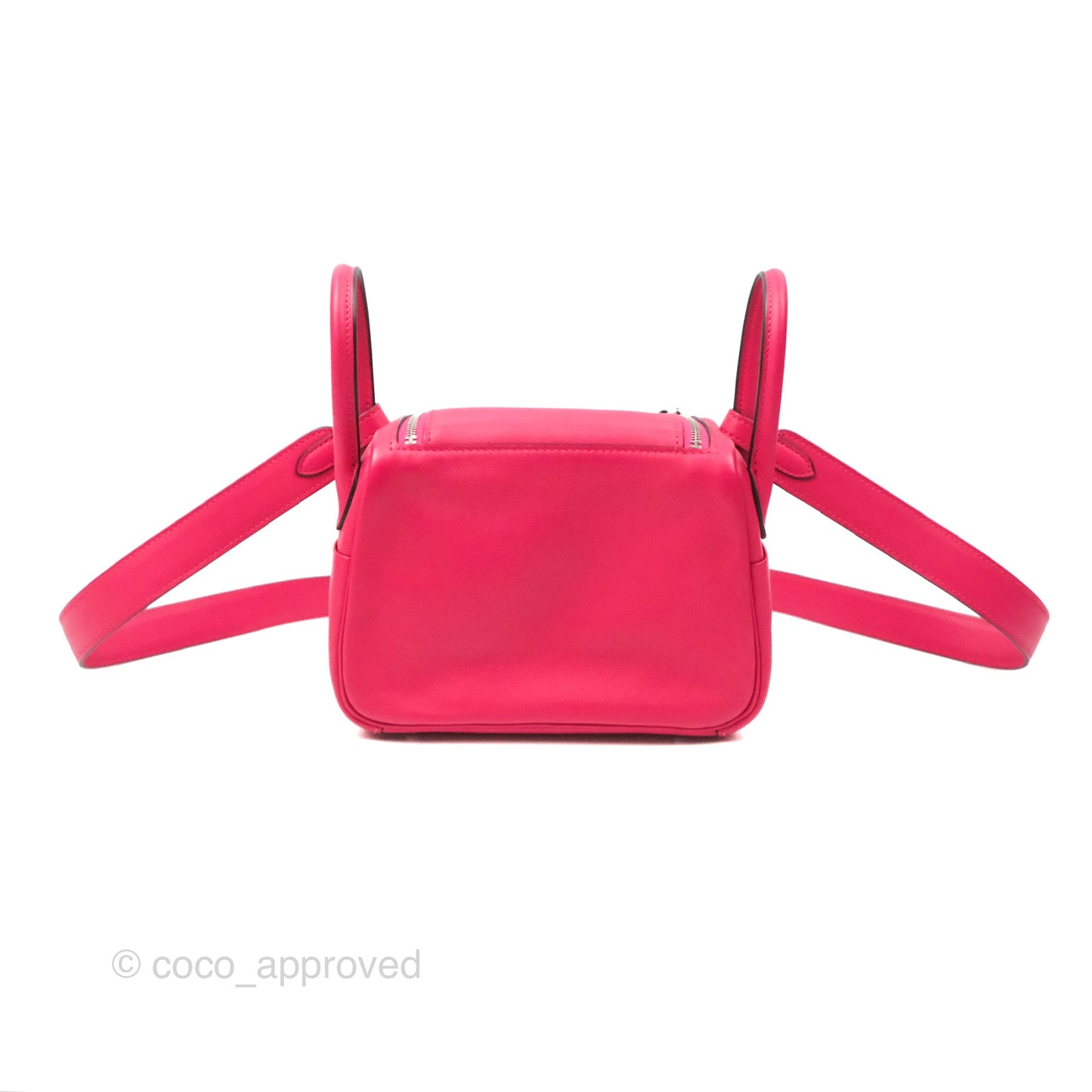 Hermès Mini Lindy 20 Framboise / Rouge Sellier Swift Palladium Hardware