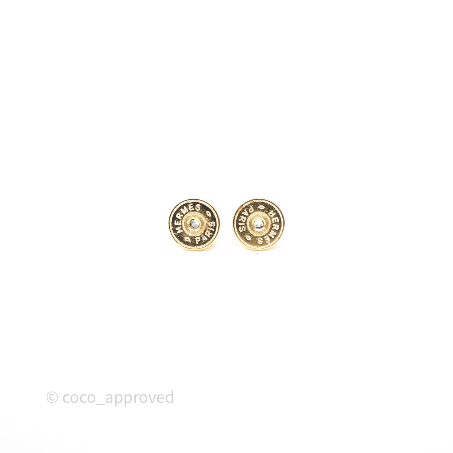 Hermès Mini Pop H Earrings Rose Dragee 5U Gold Hardware