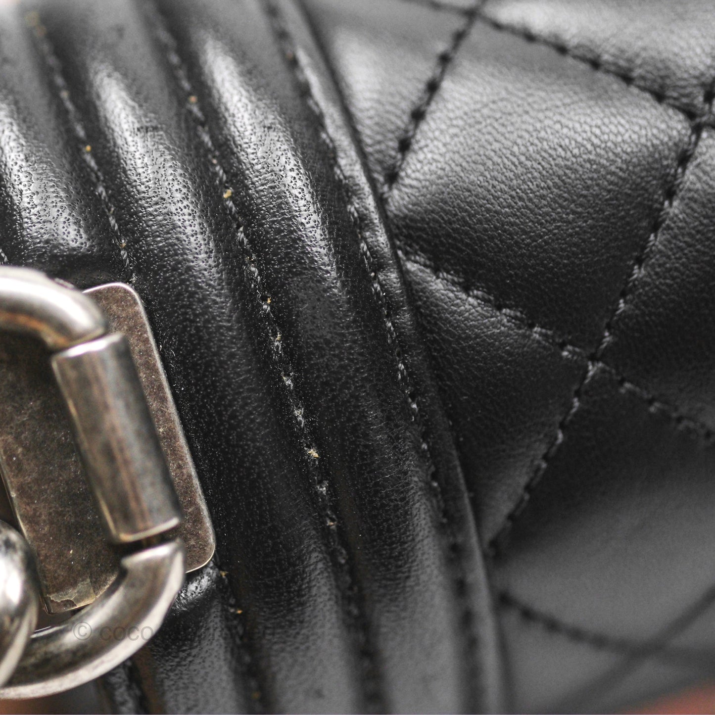 Chanel Medium Boy Quilted Black Lambskin Ruthenium Hardware
