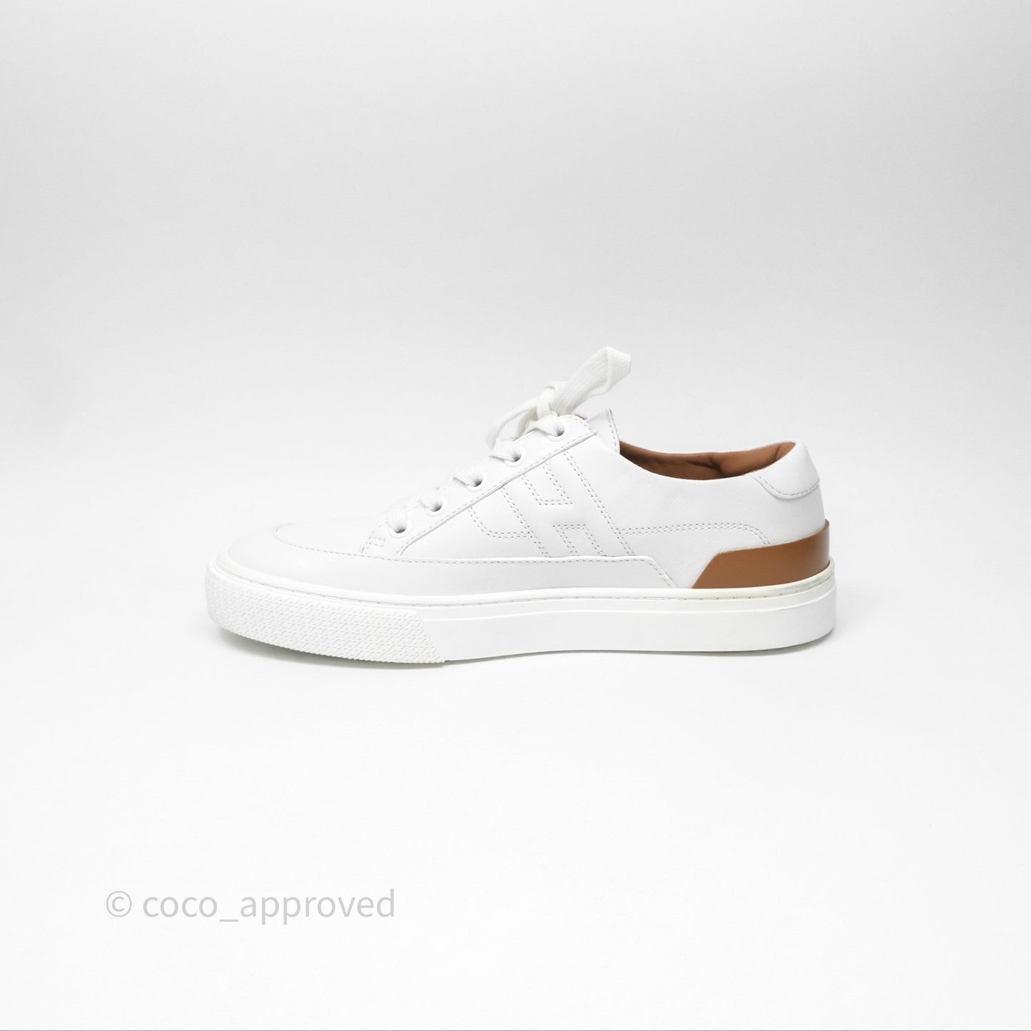 Hermès Deep Sneaker Calfskin White Size 37