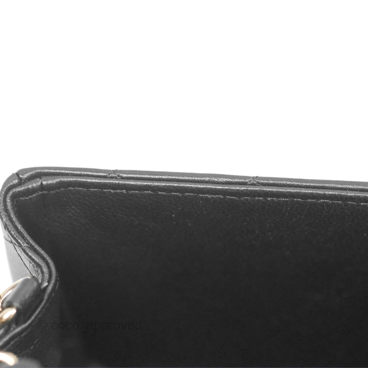 Chanel Mini Rectangular Flap Quilted Black Lambskin Gold Hardware