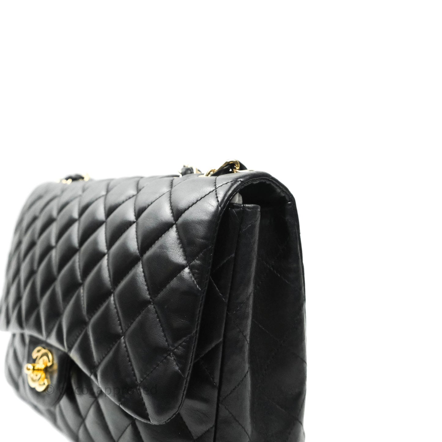 Chanel Jumbo Single Flap Black Lambskin 24K Gold Hardware⁣⁣