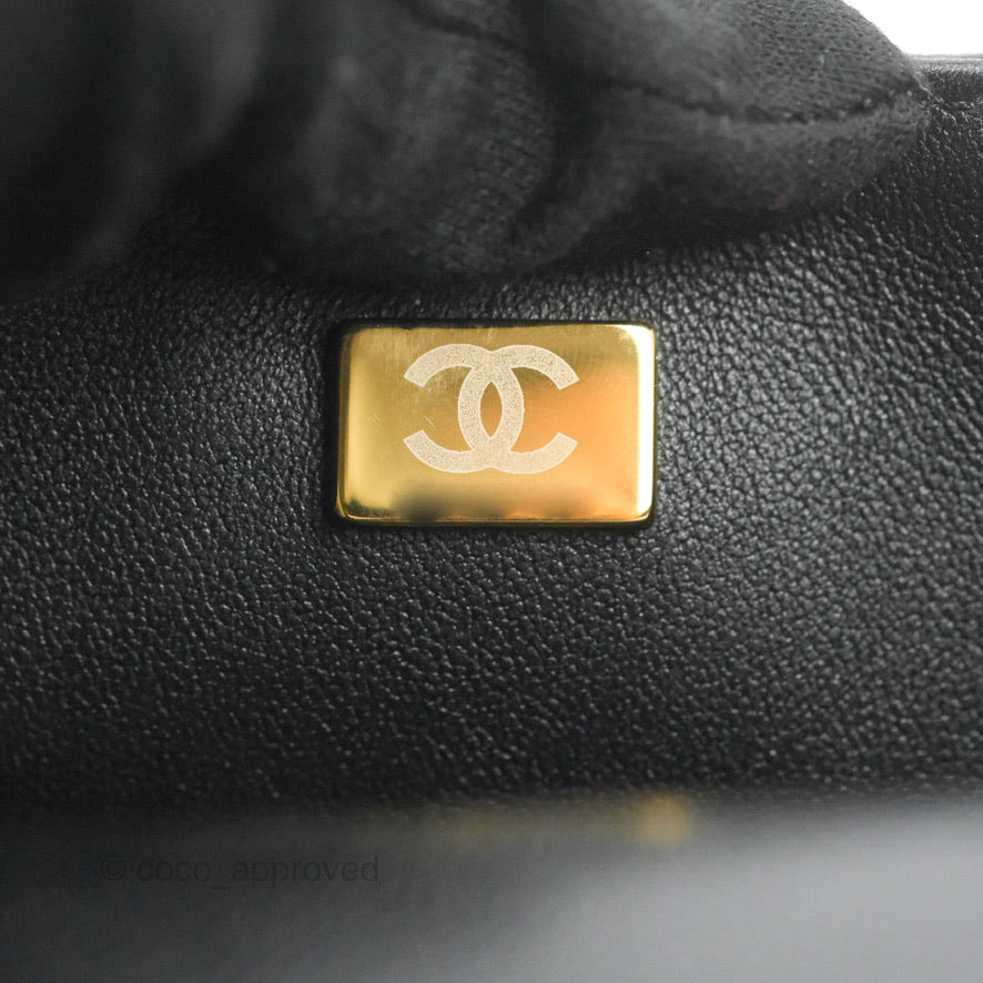 Chanel Boy Messenger Bag Black Caviar Aged Gold Hardware