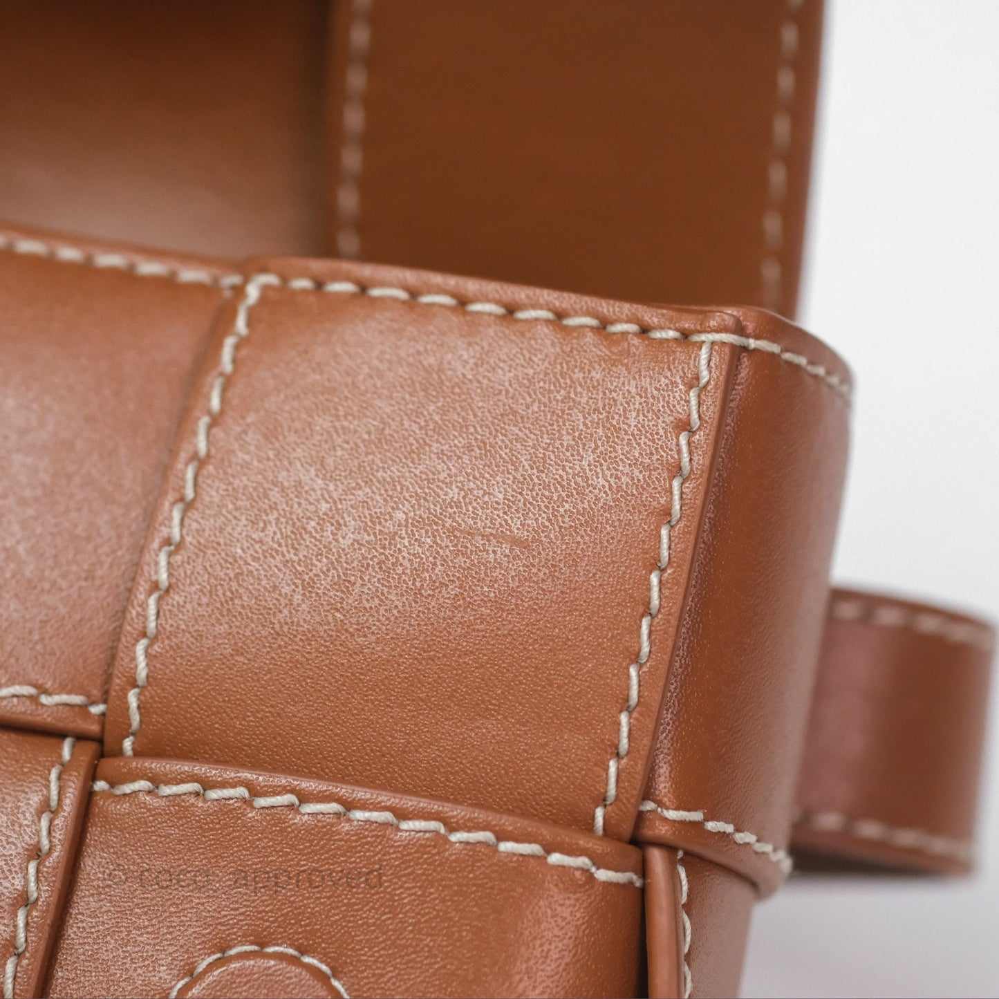 Bottega Veneta Cassette Belt Bag Intreccio Calfskin Wood/ Natural