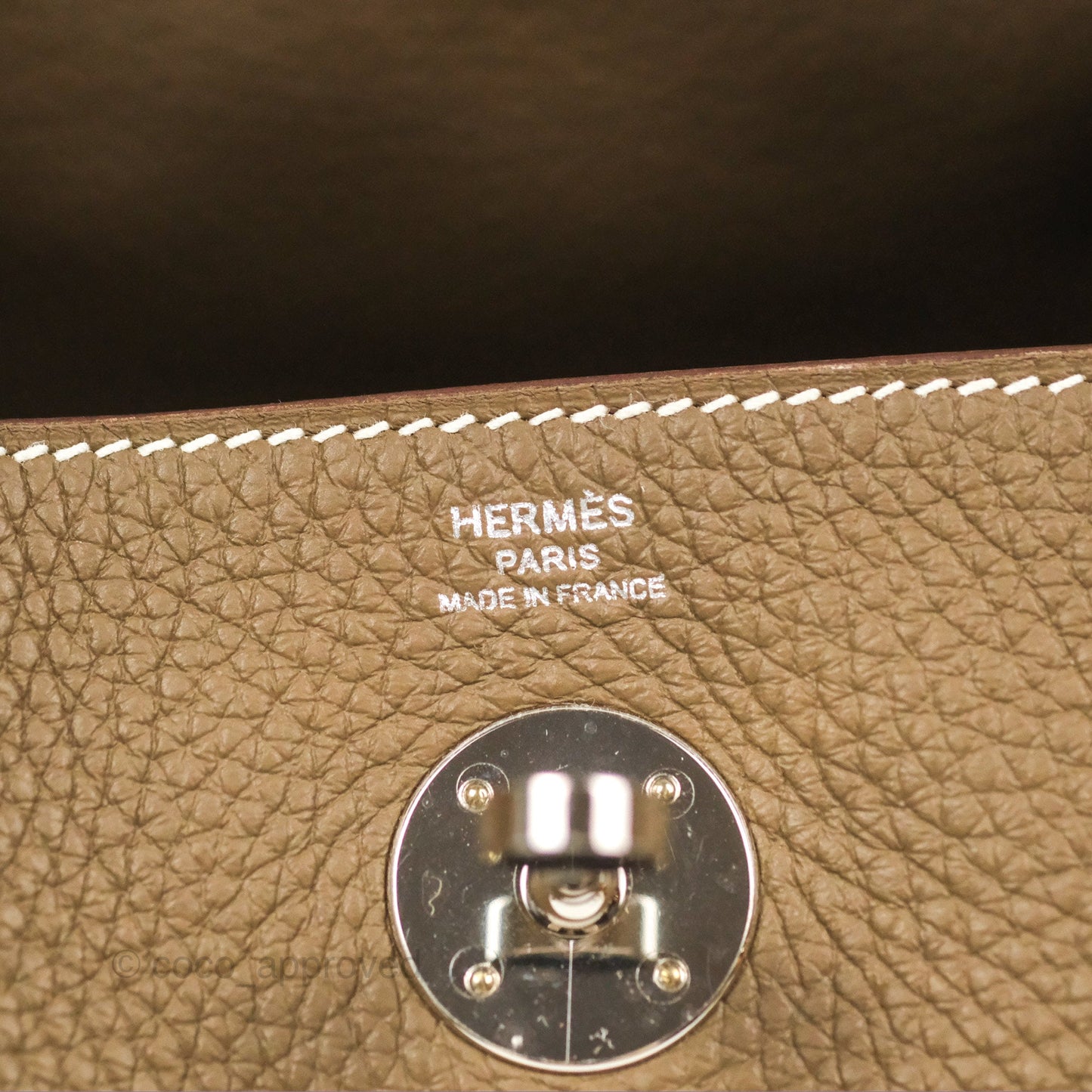 Hermès Lindy 26 Etoupe Clemence Palladium Hardware