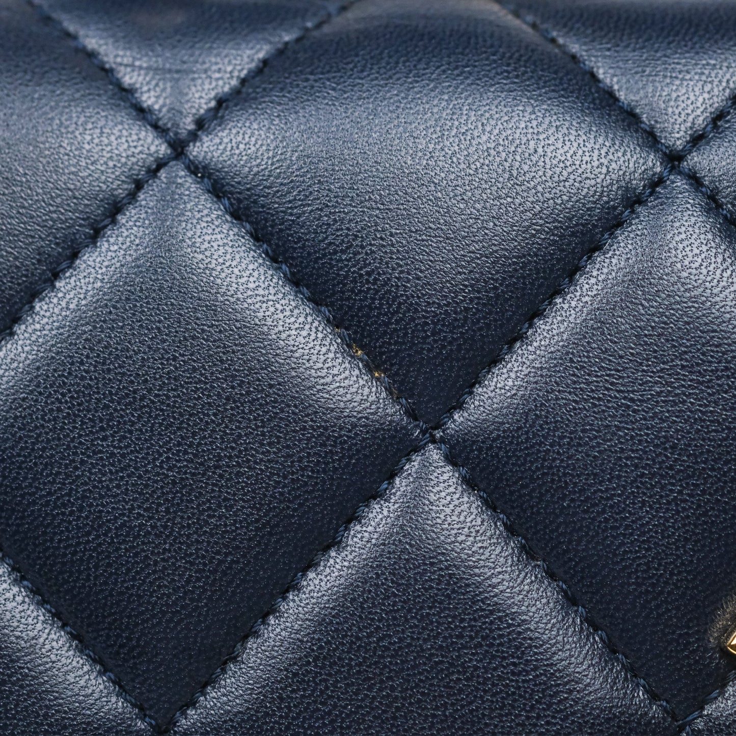 Chanel Small Trendy CC Navy Lambskin Gold Hardware