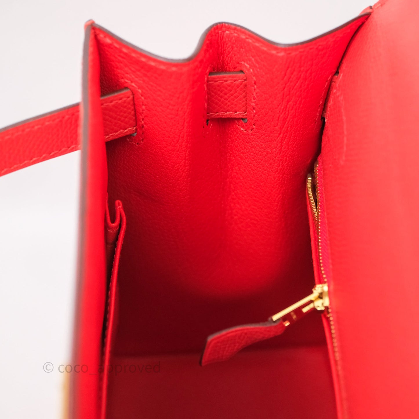 Hermès Kelly 28 Sellier Capucine 9T Epsom Gold Hardware