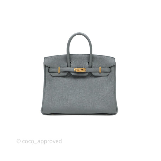 Hermes Birkin 25 Vert Amande Togo Gold Hardware