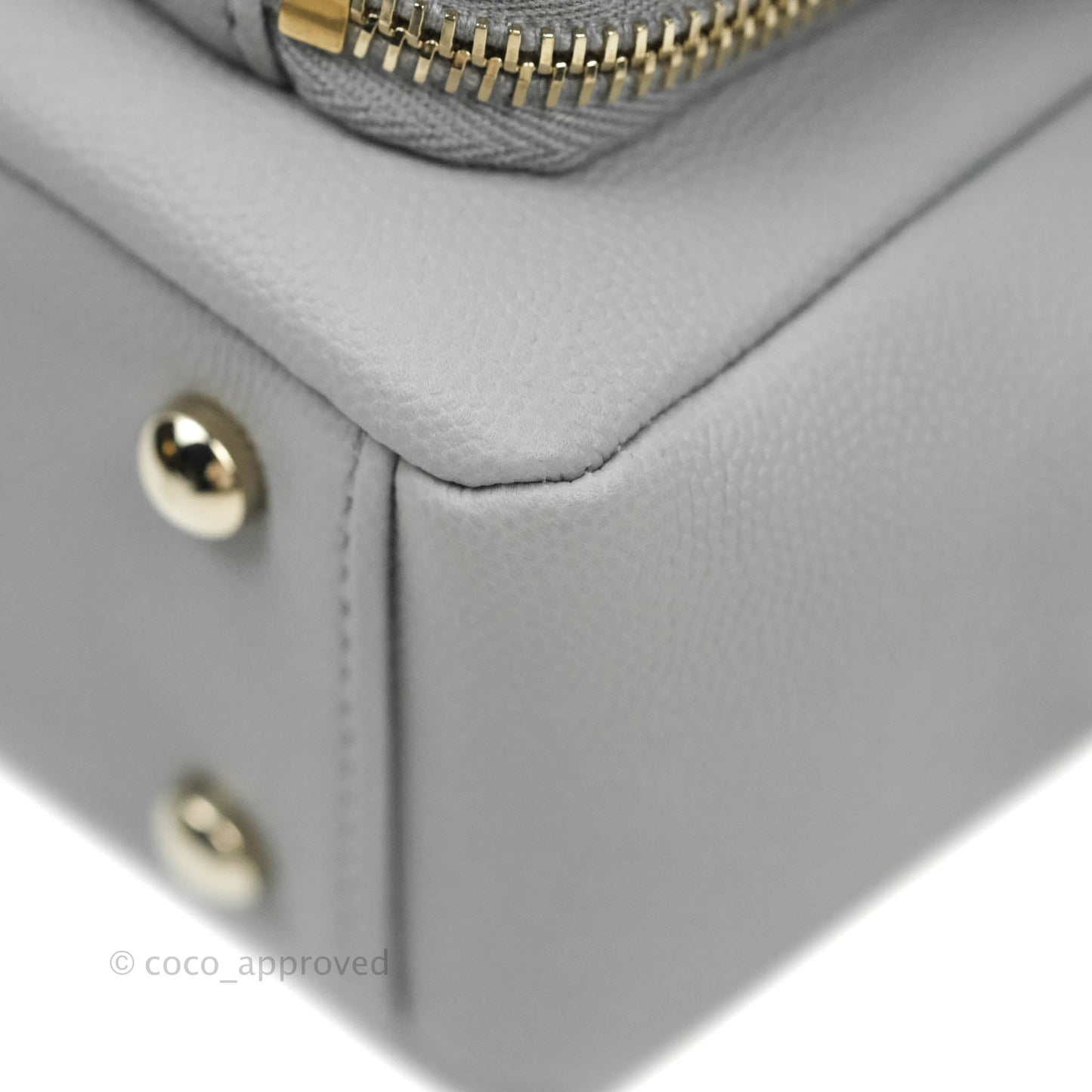 Chanel Quilted Small Business Affinity Flap Grey Caviar Gold Hardware