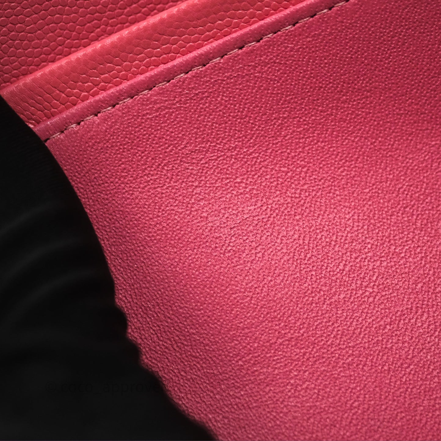 Chanel Classic M/L Medium Flap Quilted Pink Caviar Gold Hardware
