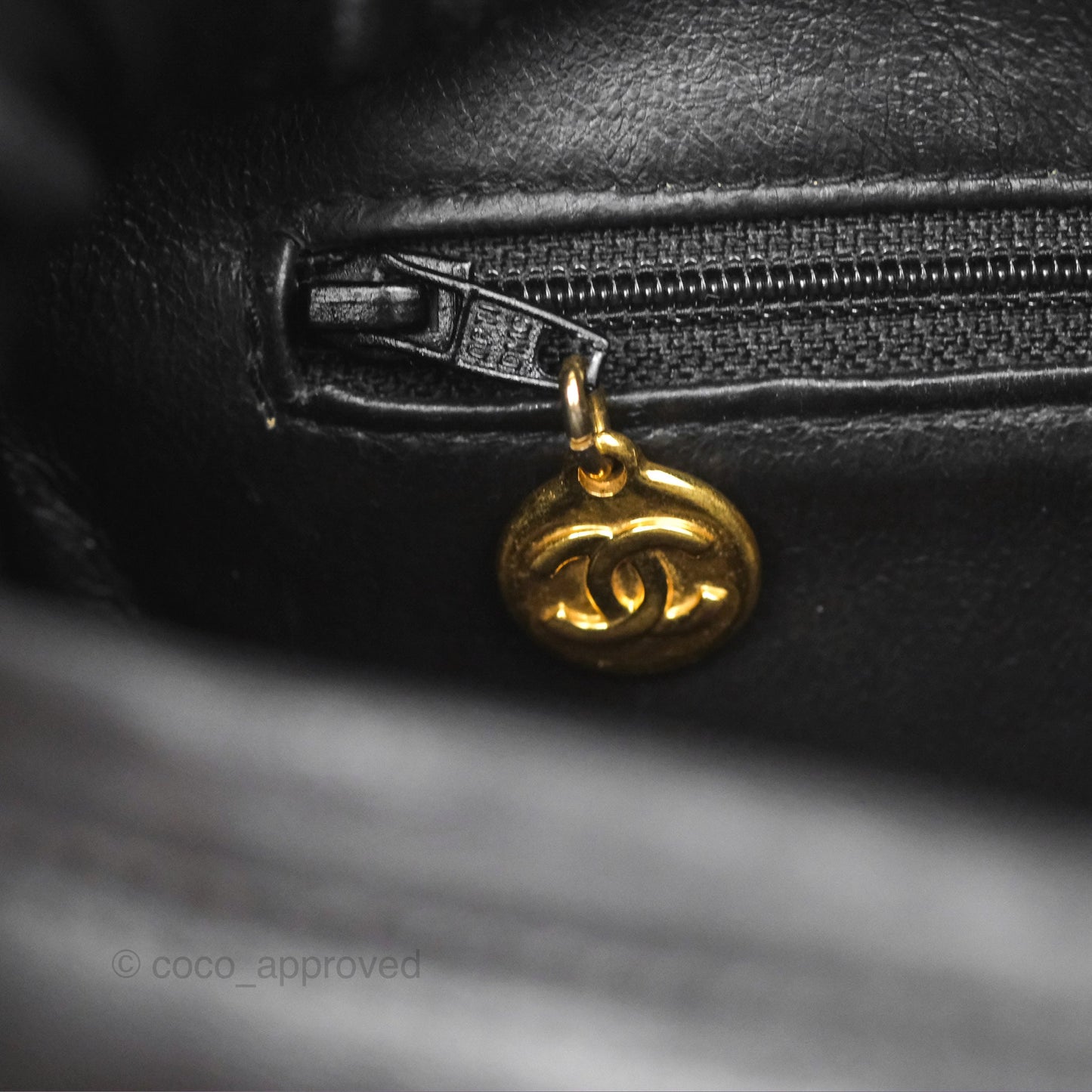 Chanel Vintage Diana Fringe Camera Bag Black Lambskin 24K Gold Hardware