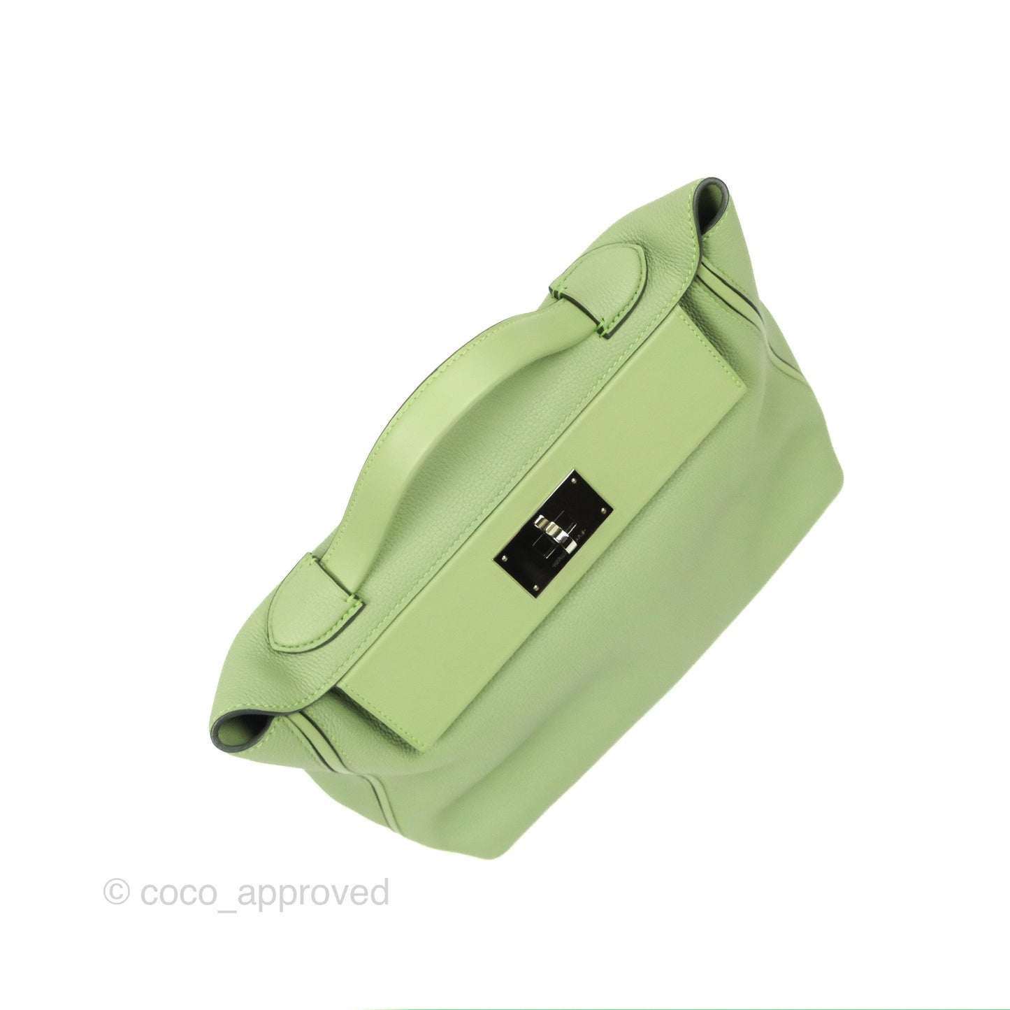 Hermès 24/24 29 Vert Criquet/Bamboo Evercolor/Swift Palladium Hardware