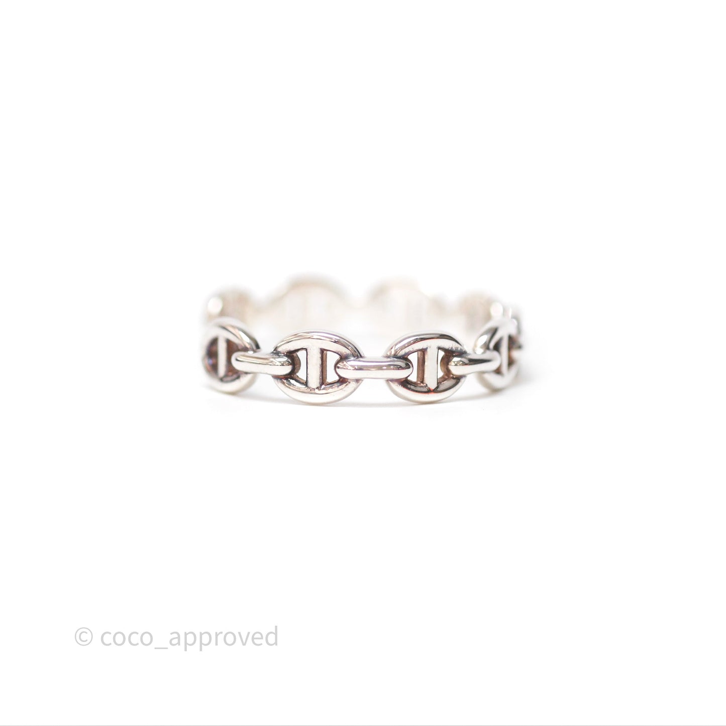Hermès Chaine d'Ancre Bracelet Silver Hardware Size SH