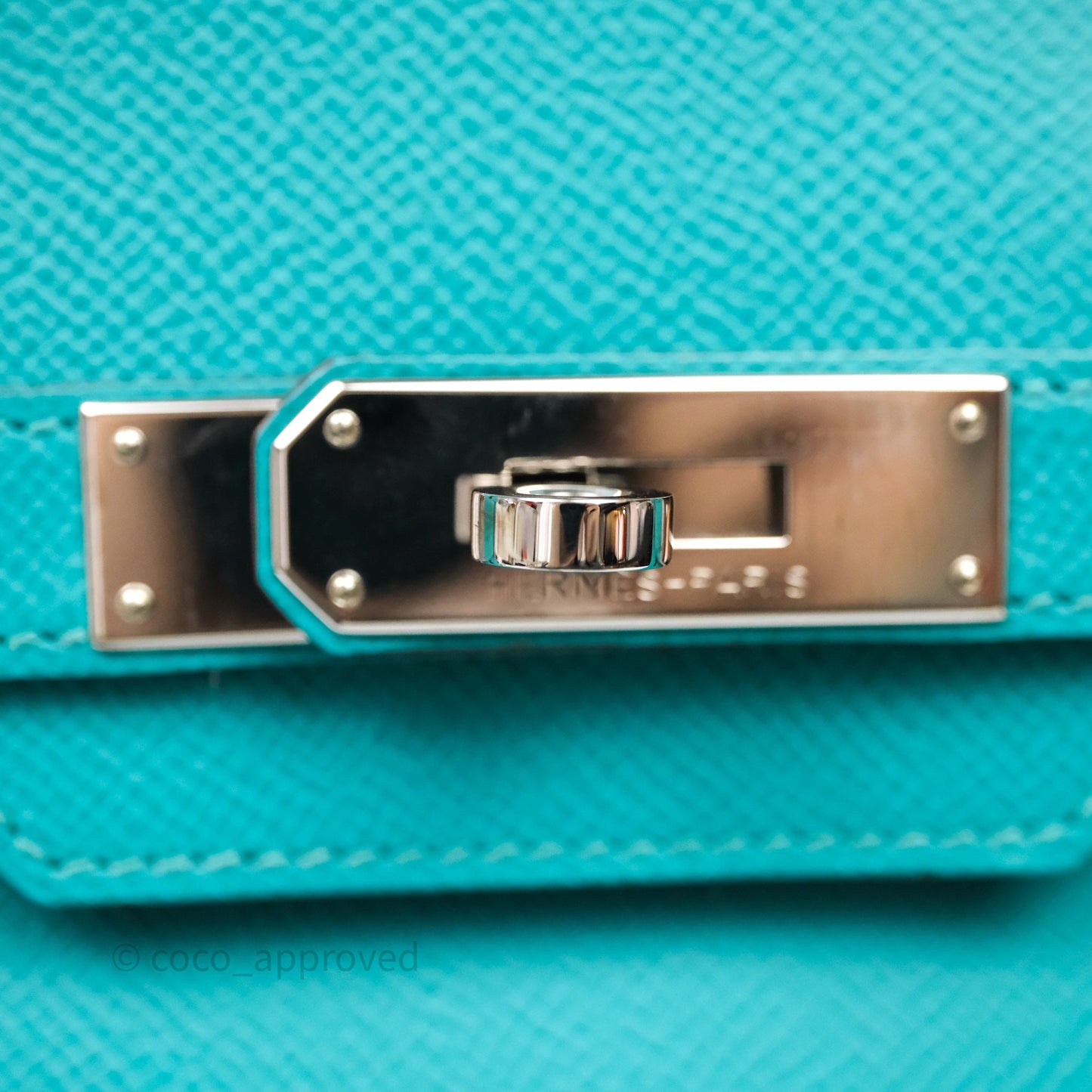 Hermès Birkin 30 Retourne Vert Verone U1 Epsom Palladium Hardware