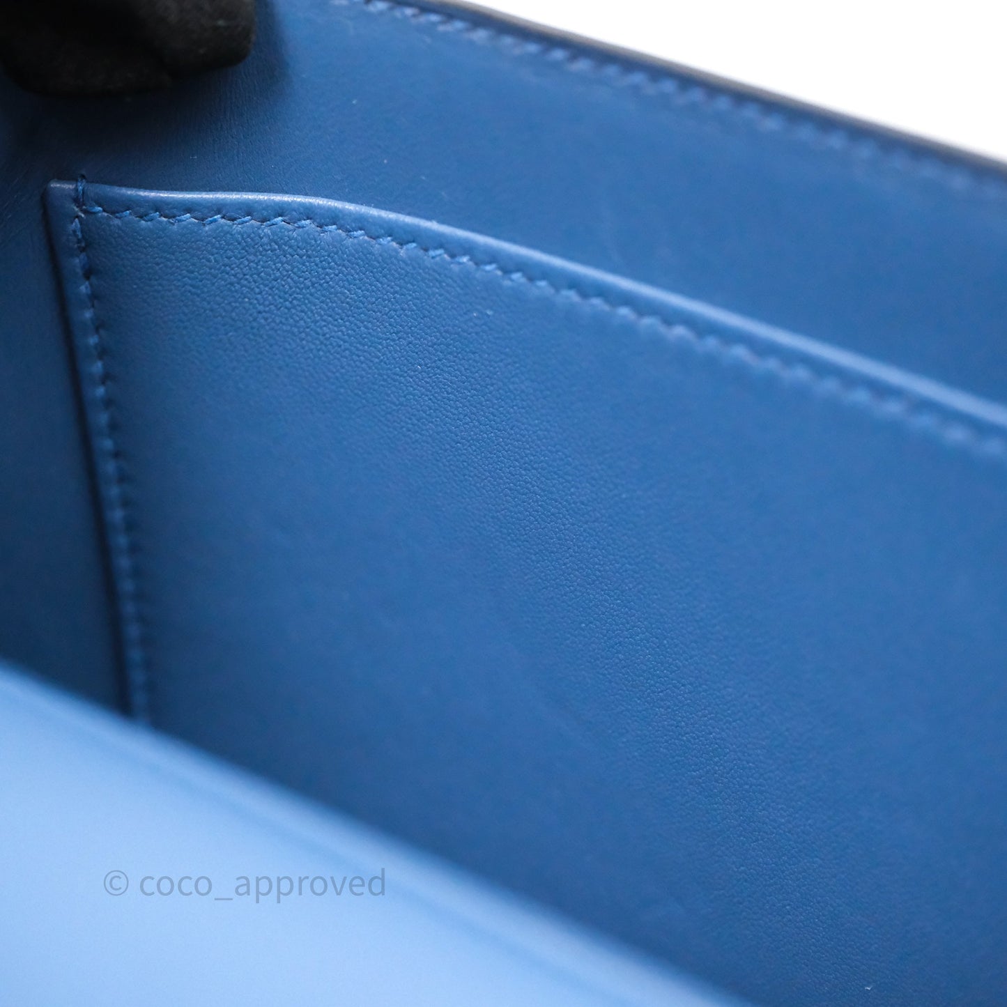Hermès Cherche-Midi R2 Bleu Agate Epsom Palladium Hardware