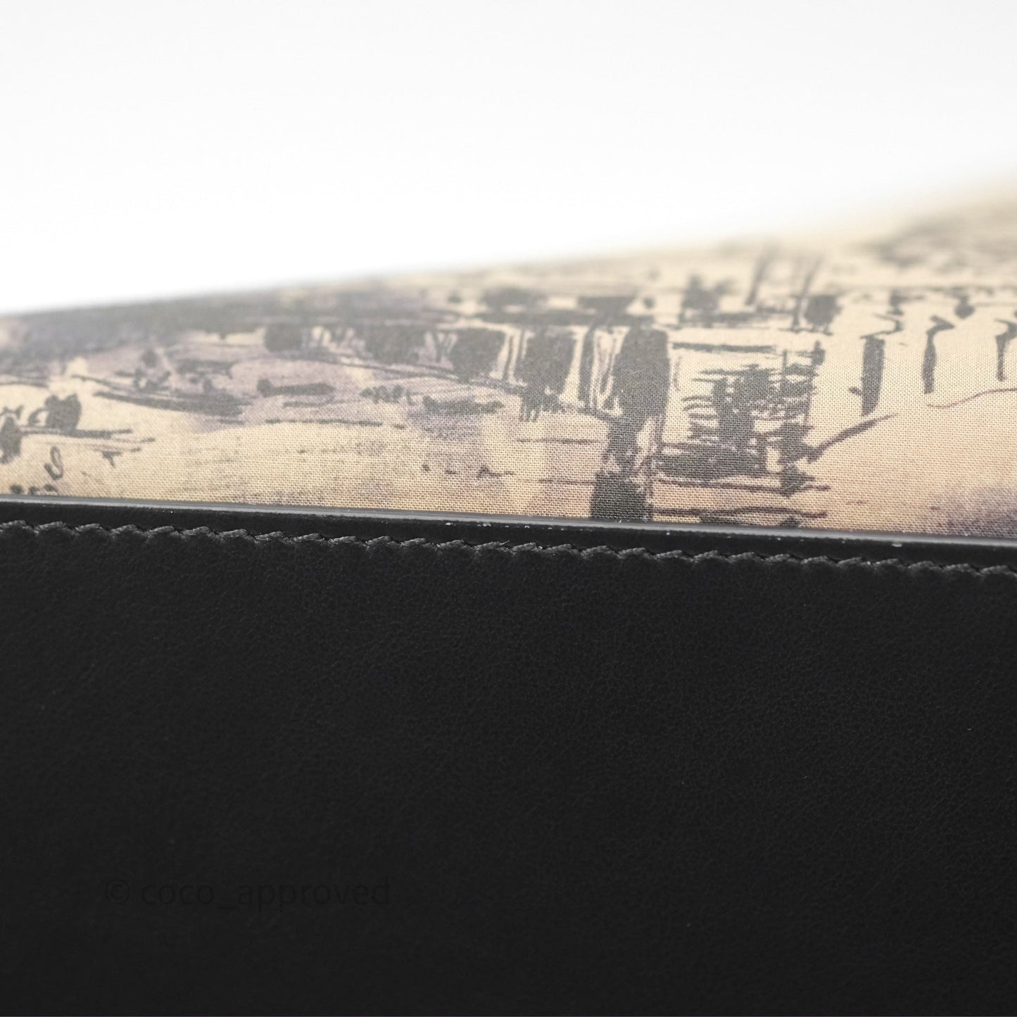 Christian Dior Large Toujours Bag Beige And Black Water-Repellent Fabric With Paris Print