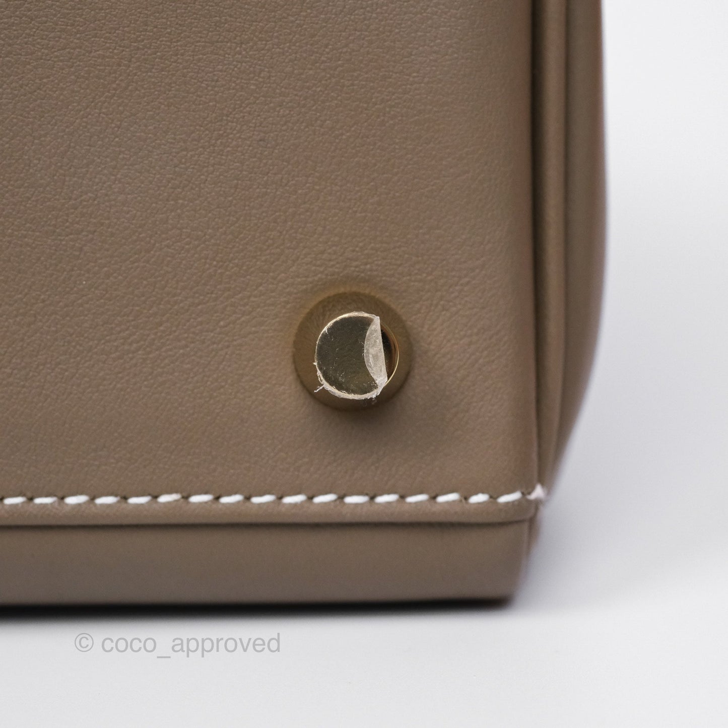 Hermès Retourne Kelly 25 Etoupe 18 Swift Gold Hardware