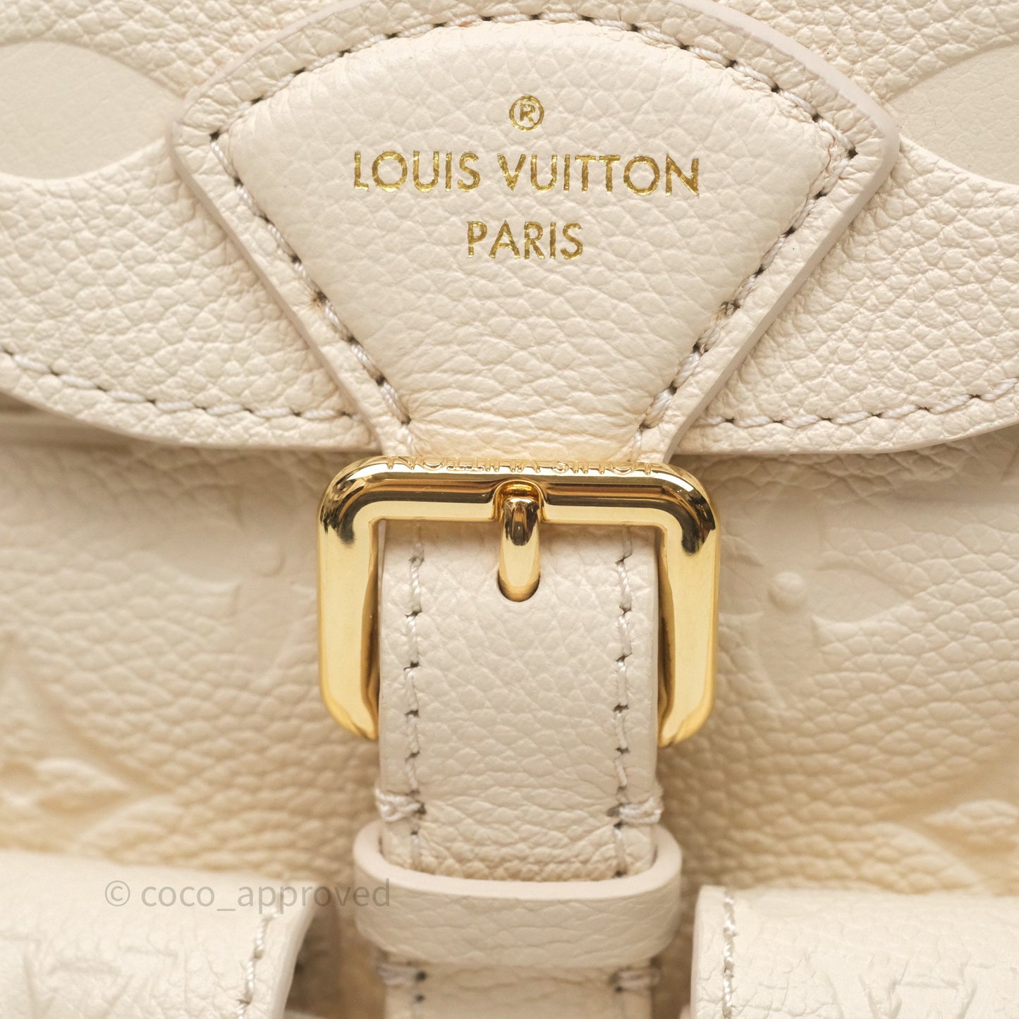 Louis Vuitton Backup Cream Monogram Empreinte Leather