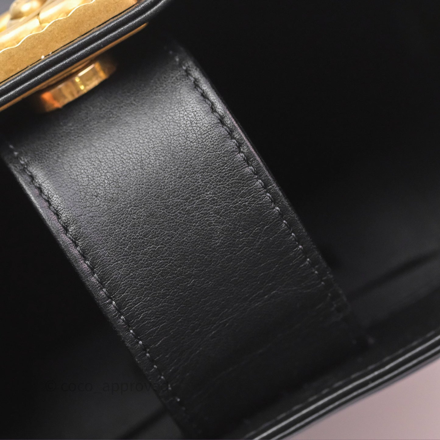 Chanel Quilted Boy Bucket Bag Black Lambskin Aged Gold Hardware