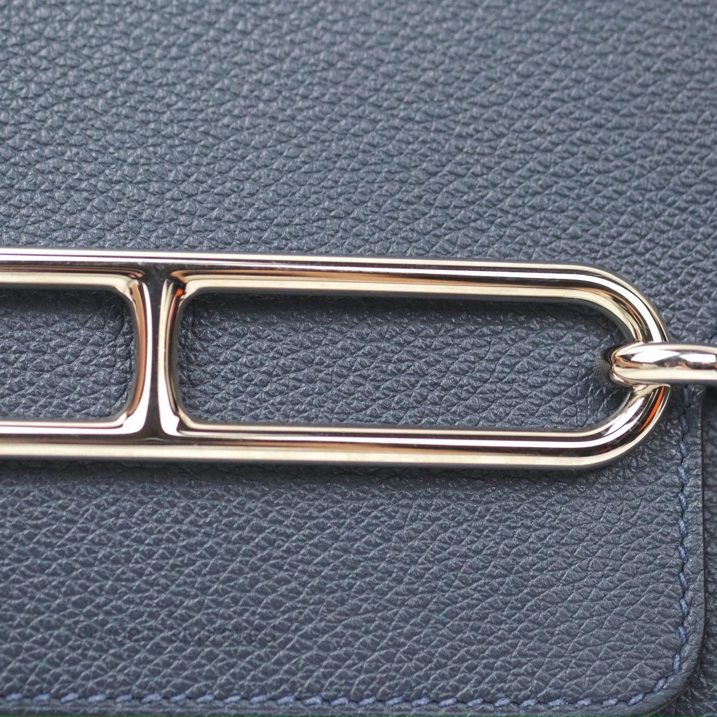 Hermès Roulis Mini 18 Blue Nuit Evercolor Palladium Hardware