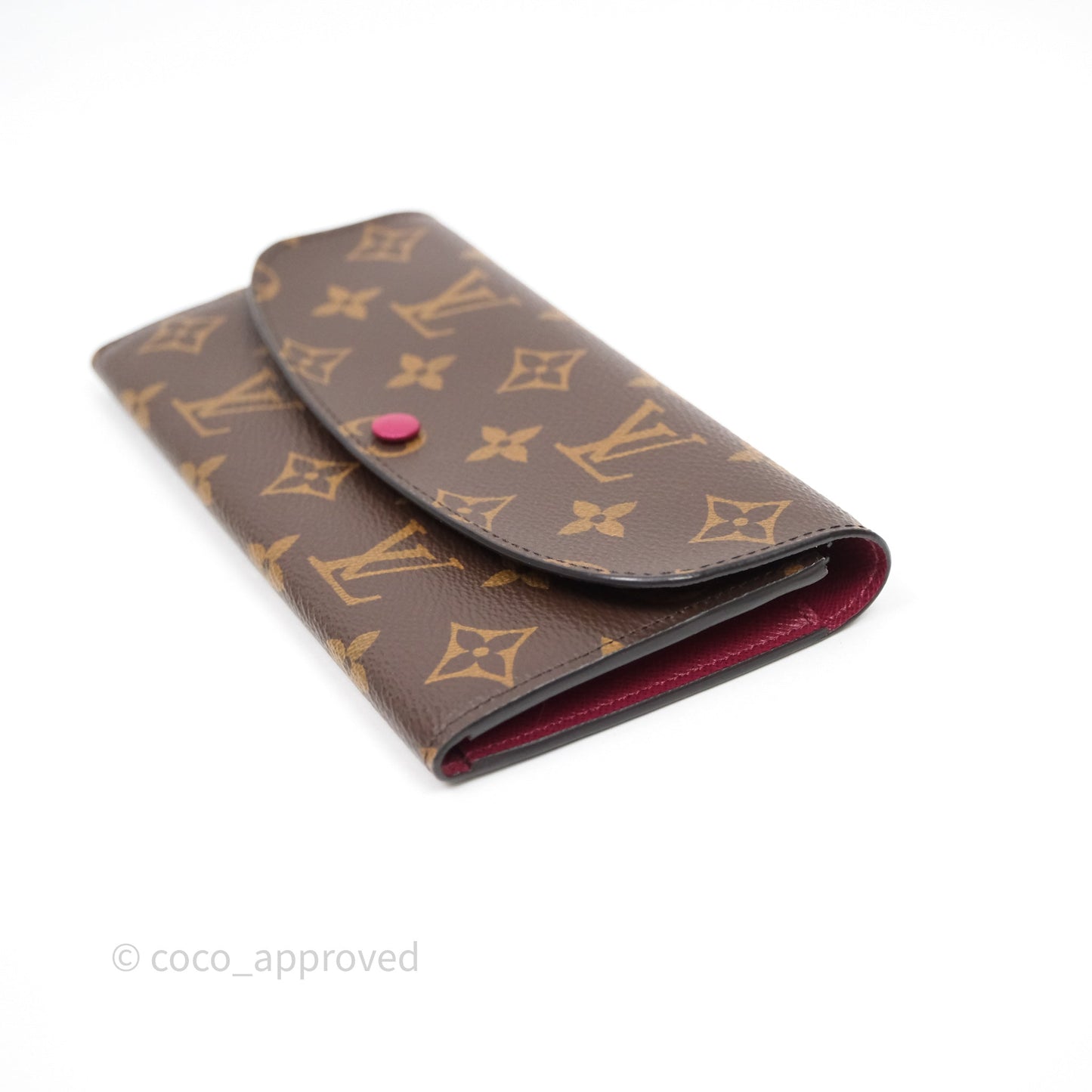 Louis Vuitton Emilie Wallet Monogram Canvas Fuchsia Pink