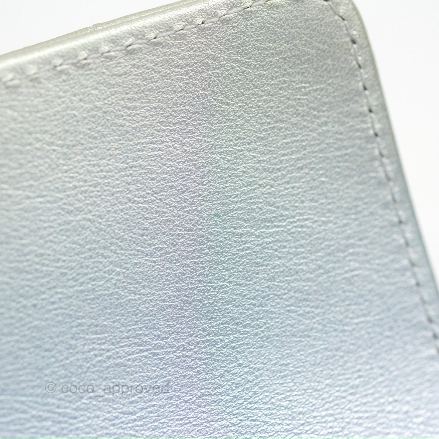 Chanel Quilted Case on Chain Iridescent Rainbow Calfskin
