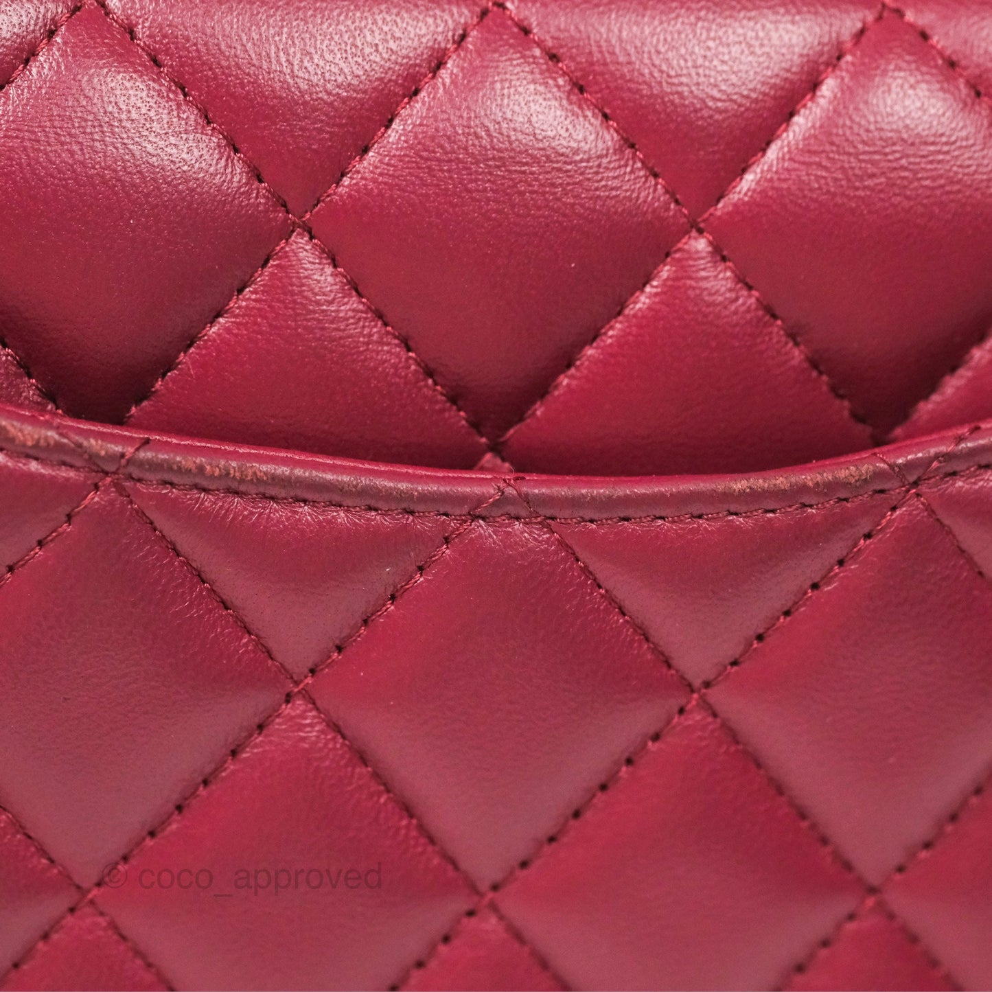 Chanel Top Handle Mini Rectangular Flap Bag Burgundy Red Lambskin Gold Hardware