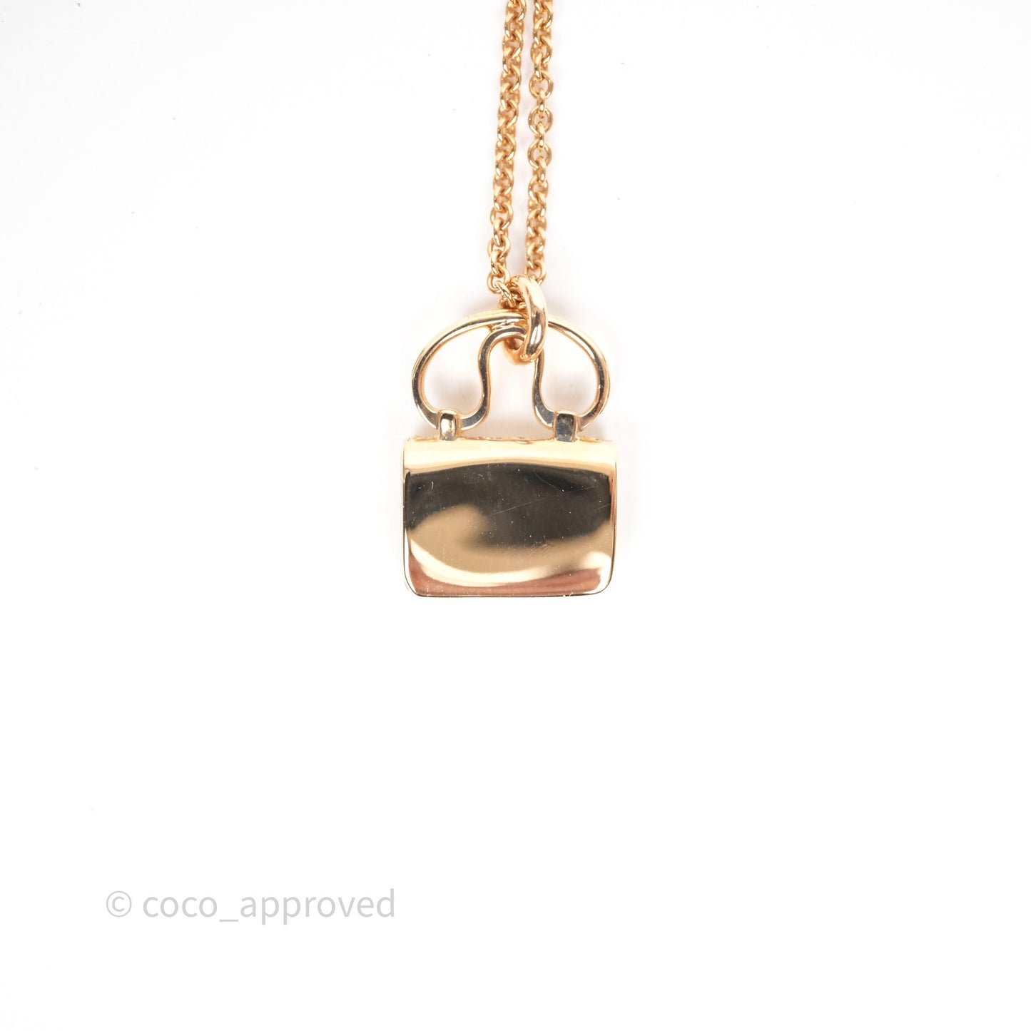 Hermès Constance Amulettes Diamonds Pendant Necklace Rose Gold