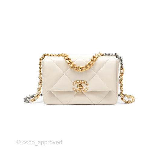 Chanel 19 Small Ivory Mixed Hardware
