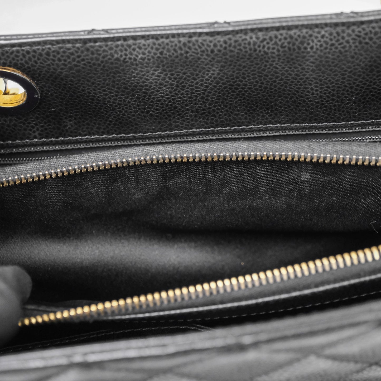 Chanel GST Black Caviar Gold Hardware