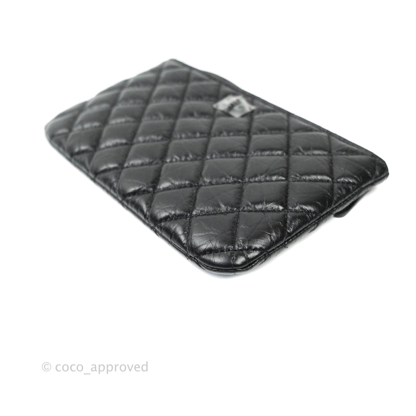 Chanel Quilted Small Reissue O Case Black Aged Calfskin So Black